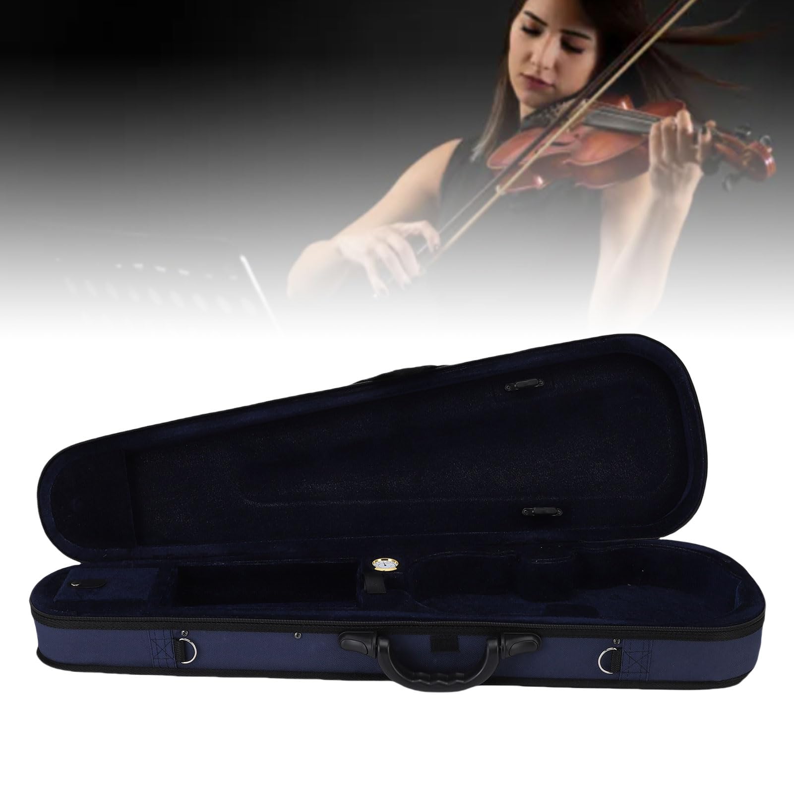 SUNGOOYUE 4/4 Custodia per Violino, Tessuto Oxford Leggero con Spalline da Viaggio per Viaggiare per Violini Elettrici Classici Shock Assorbimento della Schiuma Interno