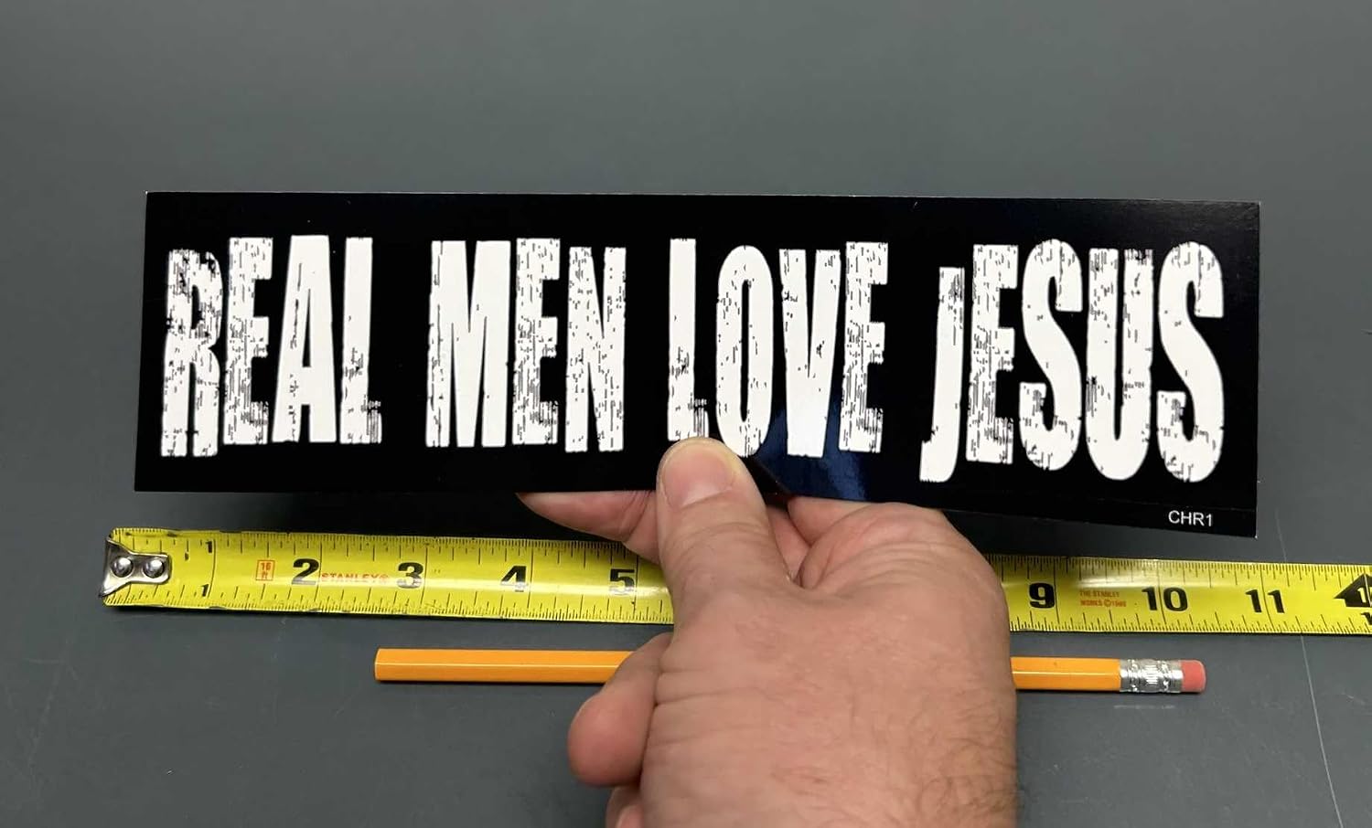 Gear Tatz - REAL MEN LOVE JESUS - Christian Car Magnet - Professionally Made in the USA - Magnetic Decal