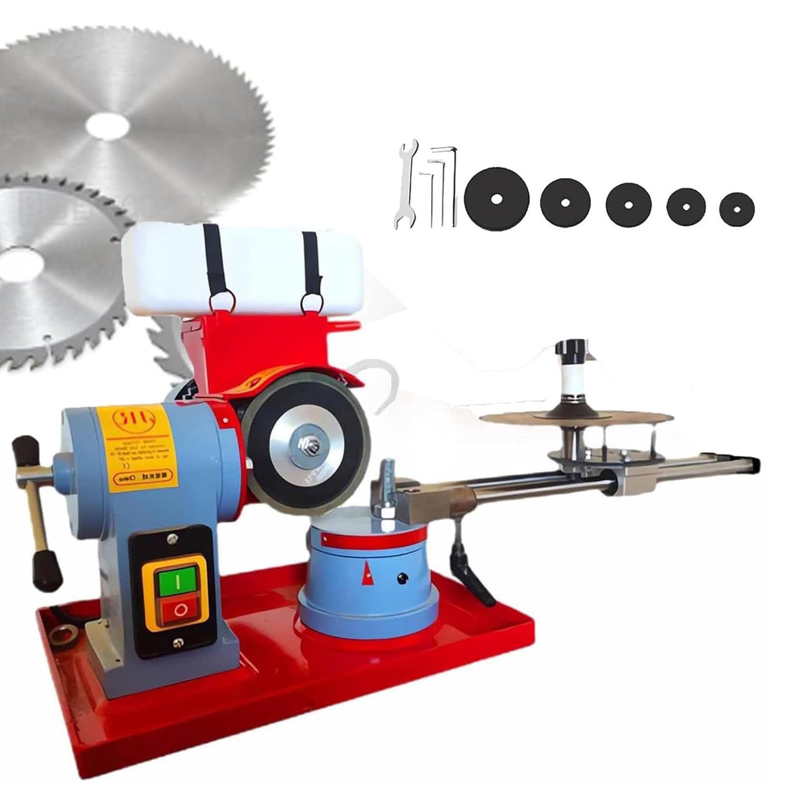 XNXYSMKJ Electric Circular Saw Blade Sharpener,Multi Tool w/Power,2850 RPM for Dry and Wet Polishing,Carbide Tips Sharpening Machine, (550w)