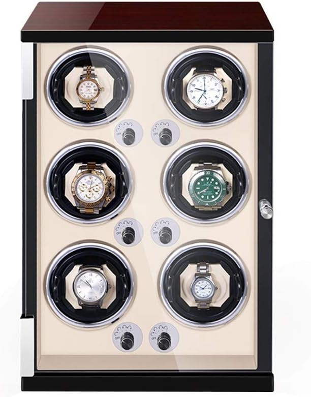Watch Automatic Watch Winder with Quiet Motor Watch Storage Display Case LED Light 5 Rotation Mode Jewelry Box Self Winding image 5