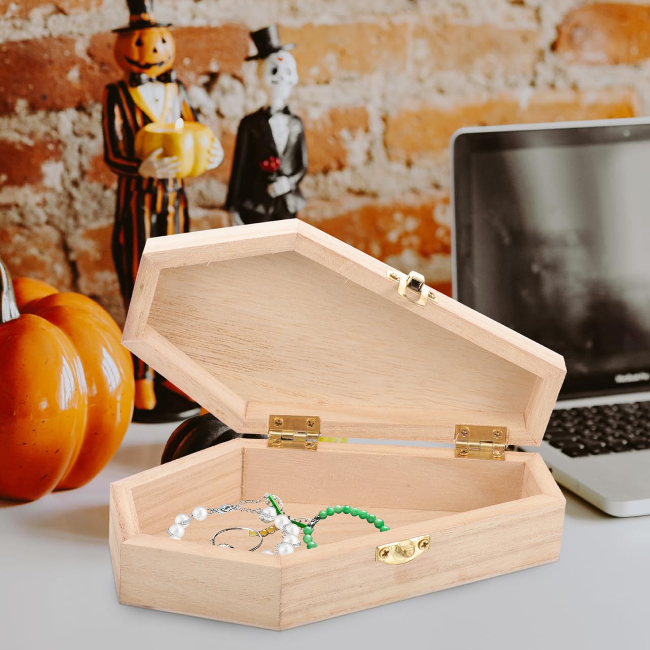 Sarg Schmuck Organizer Box Eleganter Schmuckbehälter Halloween Accessoire Leichte Und Tragbare Vitrine