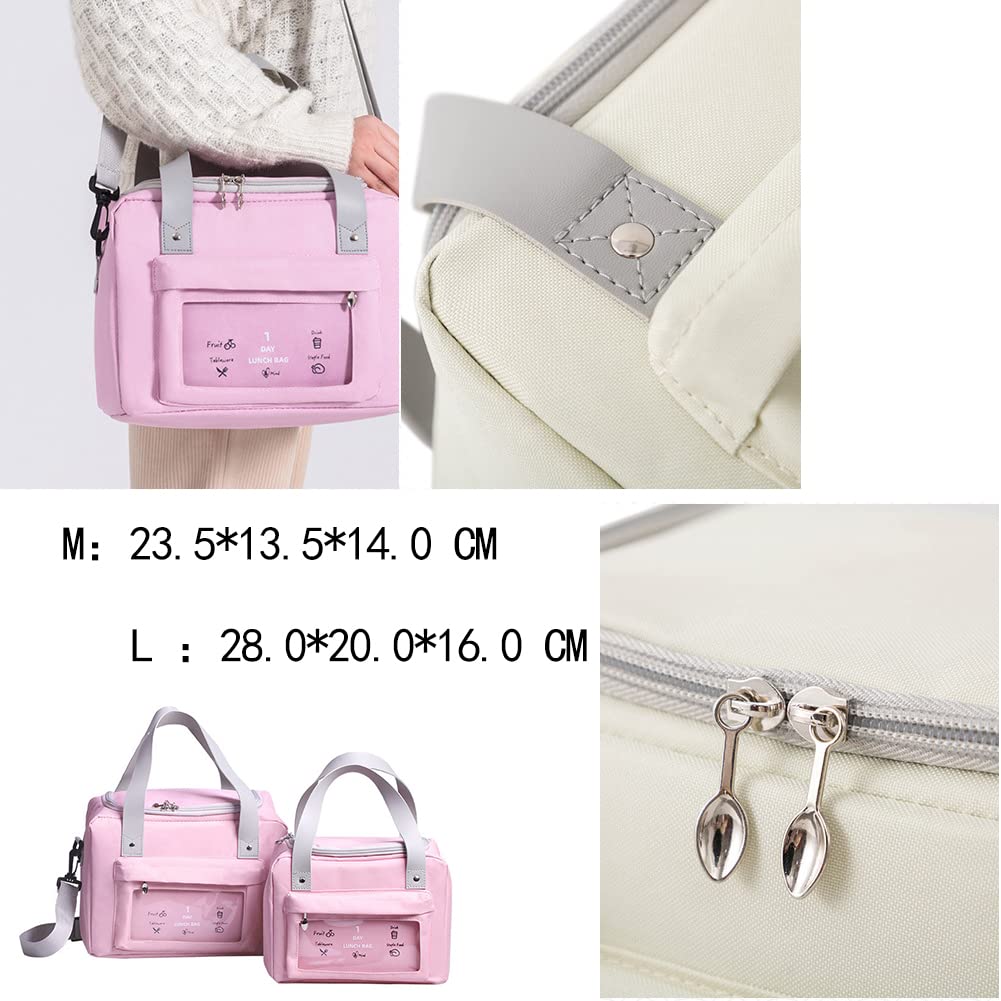 Croselyu Portable Square Lunch Bag - Mini, Insulated, Cute, Outdoor Picnic & Ice Bag - M, Leaf - Image 2