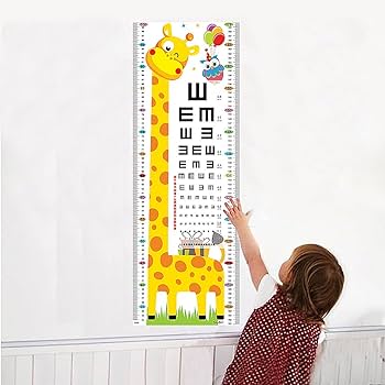 Metro Da Parete Per Bambini In Legno - Misura Altezza Rimovibile Con Grafico Di Crescita, Decorazione Murale - Foto 8