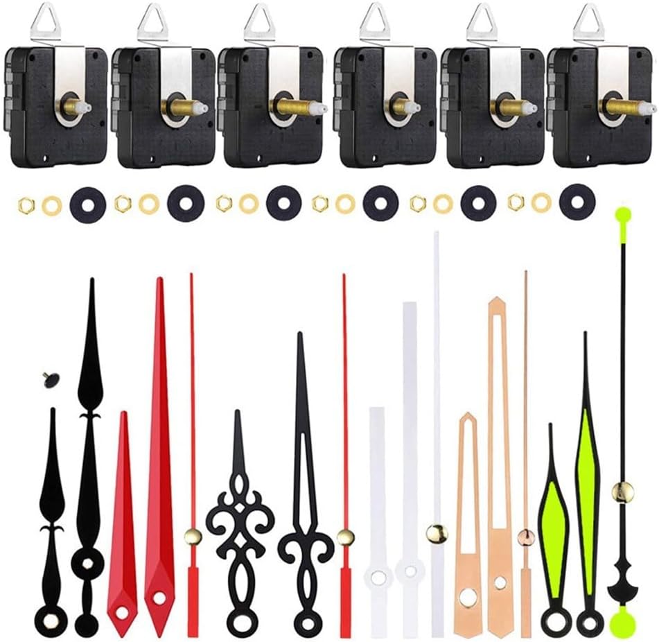 Quartz Clock Mechanism Battery Powered with Silent Movement and High Torque Motor for Wall Clock Repair, Replacement, and Custom Clock Making Kits