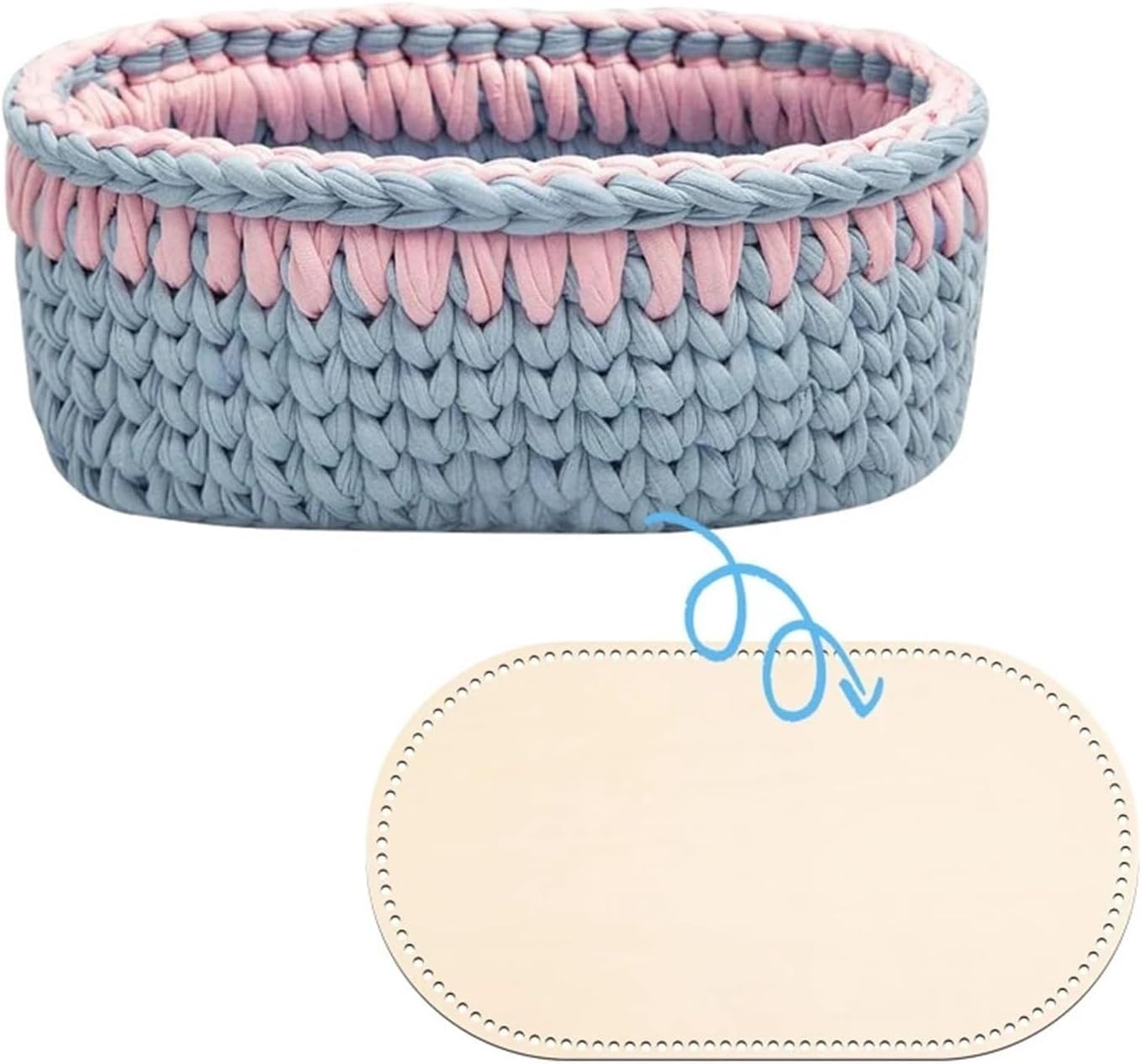 Wooden Basket Bottom 1pc Wooden Basket Bottoms for Crochet Wood Bottom Board Changing for Knitters