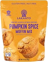 Lakanto Pumpkin Spice Muffin Mix - Sweetened with Monk Fruit, Allulose, Erythritol, Gluten Free, Nut Free, Fluffy, Great Tasting, Easy to Bake - Pumpkin Spice (9.9 Oz)