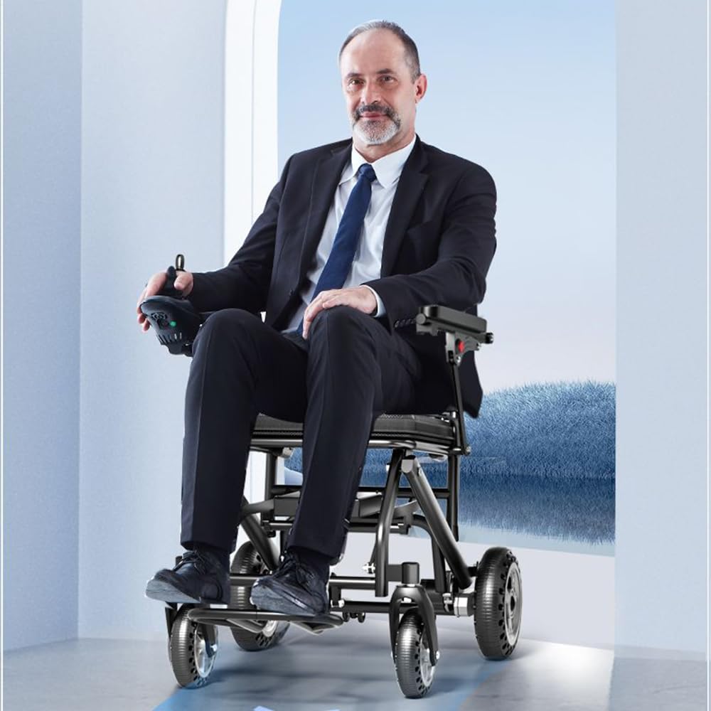 Solo 13 Kg. Ligero Silla De Ruedas Eléctrica Para Adultos, Plegable, Ligera Y Motorizada, 400 W Con Motor Dual
