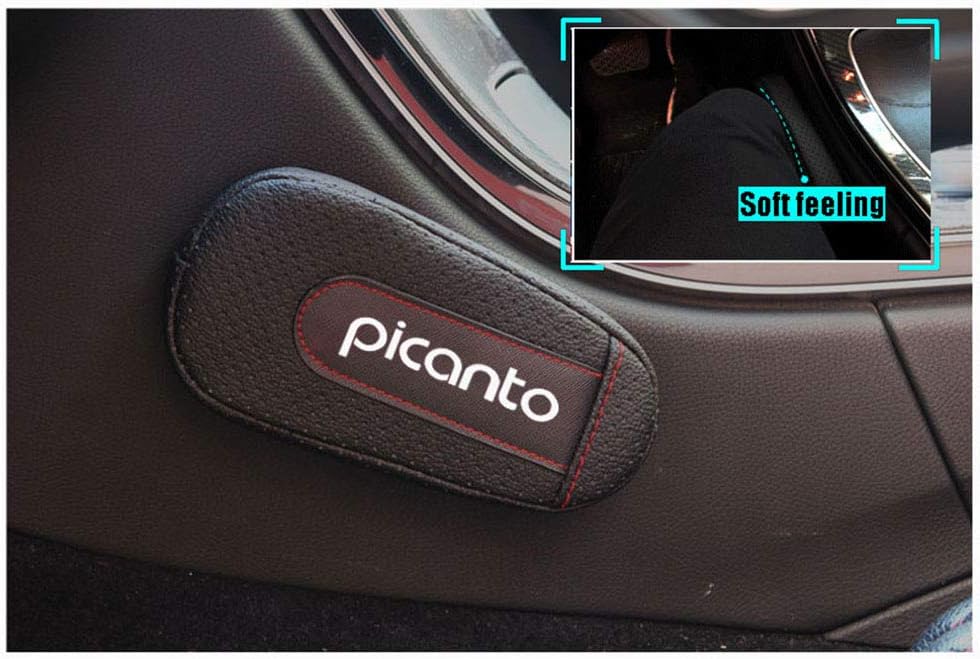 Stylish and Comfortable Leg Cushion Knee Pad Armrest Pad Interior Car Accessories For Kia Picanto (blackwhite)
