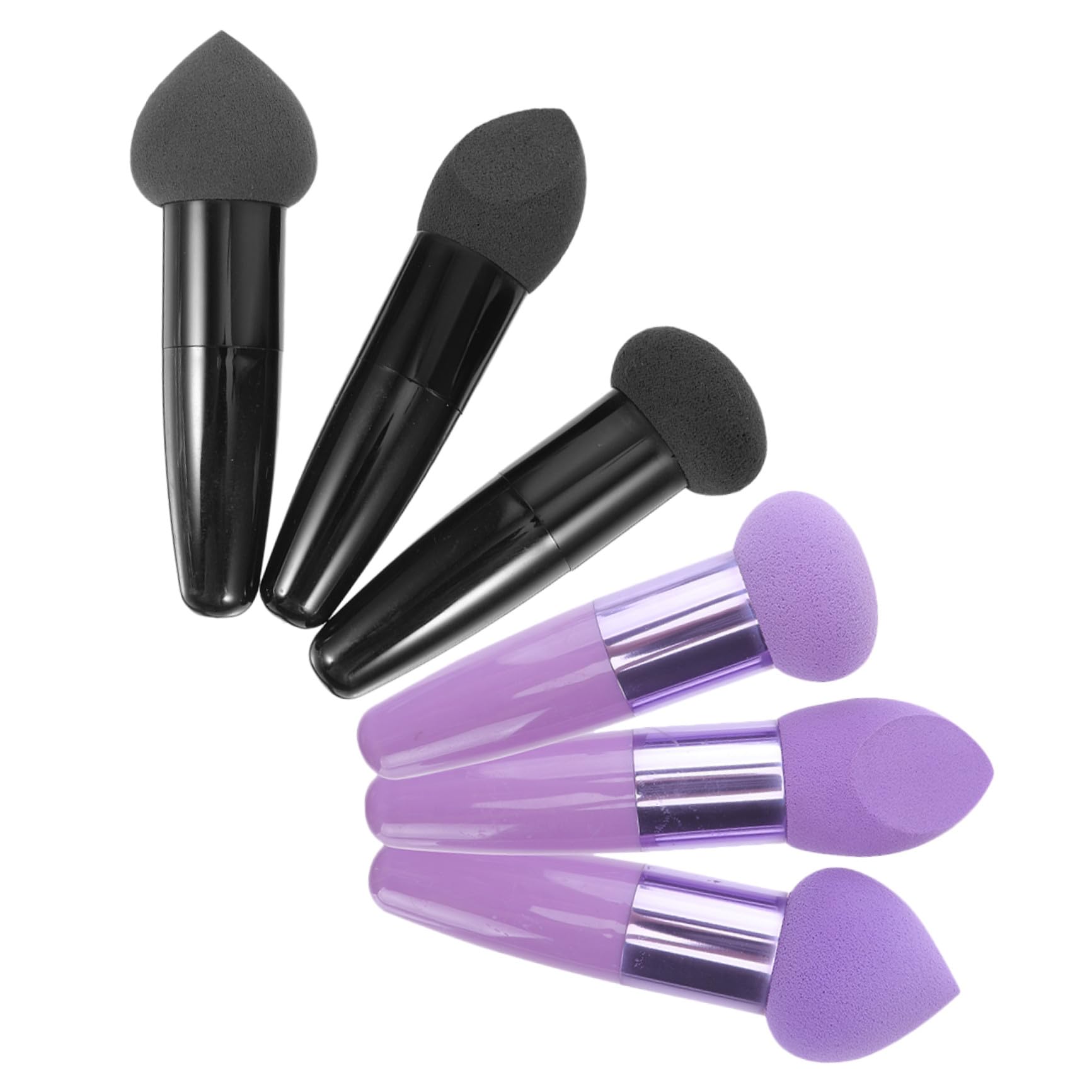 6 Stück Teiliges Make Up Pinsel Beauty Sponge Makeup Pen für Trockene und Nasse Kosmetik Tragbar Praktische Schminkpinsel mit Stiftform zum Verblenden von Foundation und Concealer