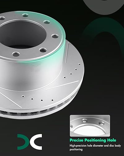 Miniatura 191 de Kits de frenos y rotores, rotores de freno SCITOO y 8 pastillas de cerámica para 08-12 para Chrysler Town & Country, 08-12 para Dodge Grand Caravan