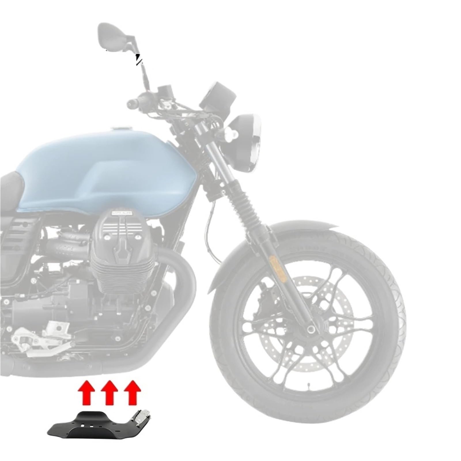 Per V7 Stone Classic Stornello Trofeo Base motore Protezione telaio Piastra paramotore pancia copertura motore Motociclette protezioni motore(Black)