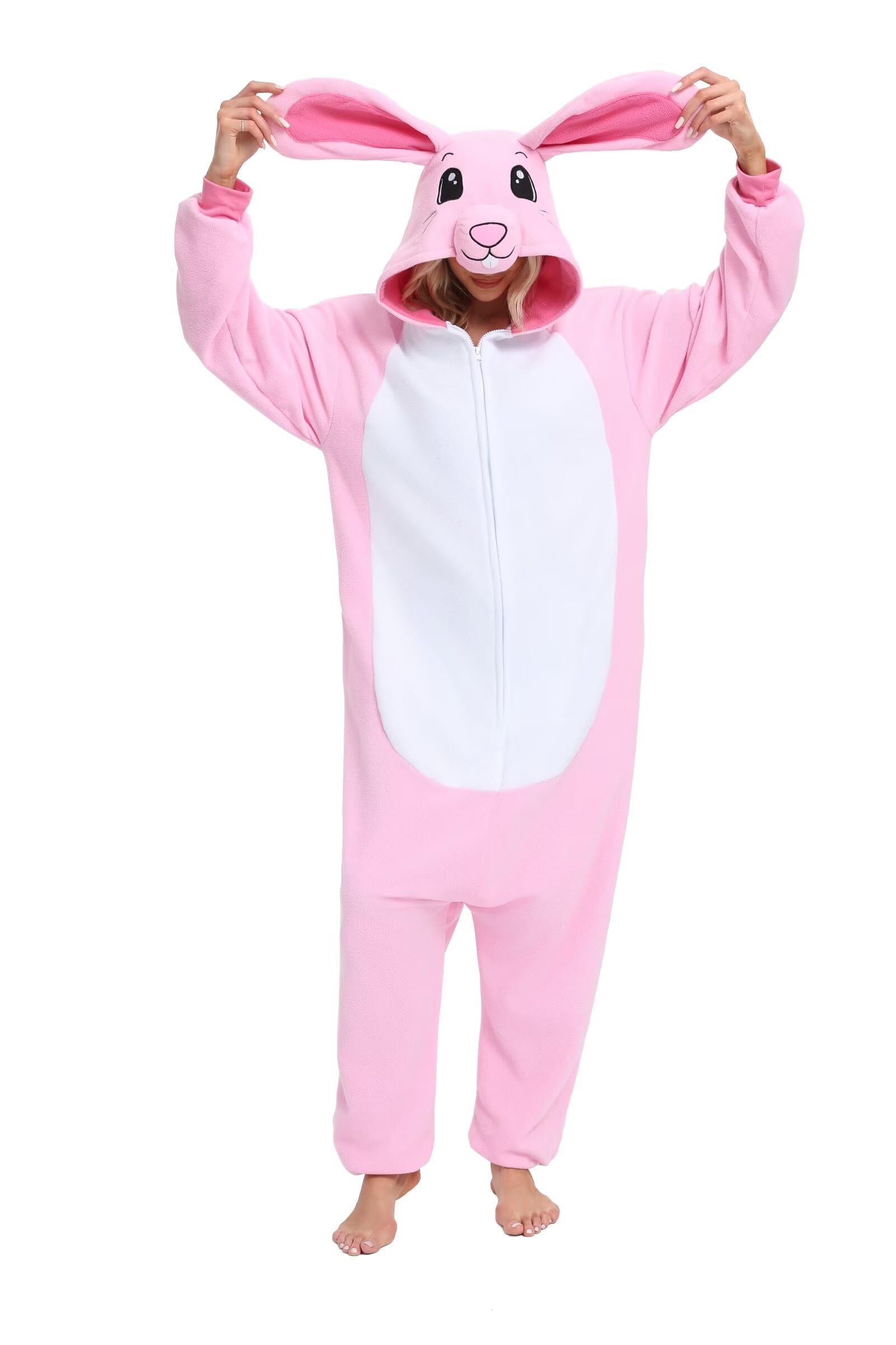 BGOKTA Onesie Tier Damen Sleepwear Erwachsene Hoodie Tier Jumpsuit Pyjamas Tieroutfit