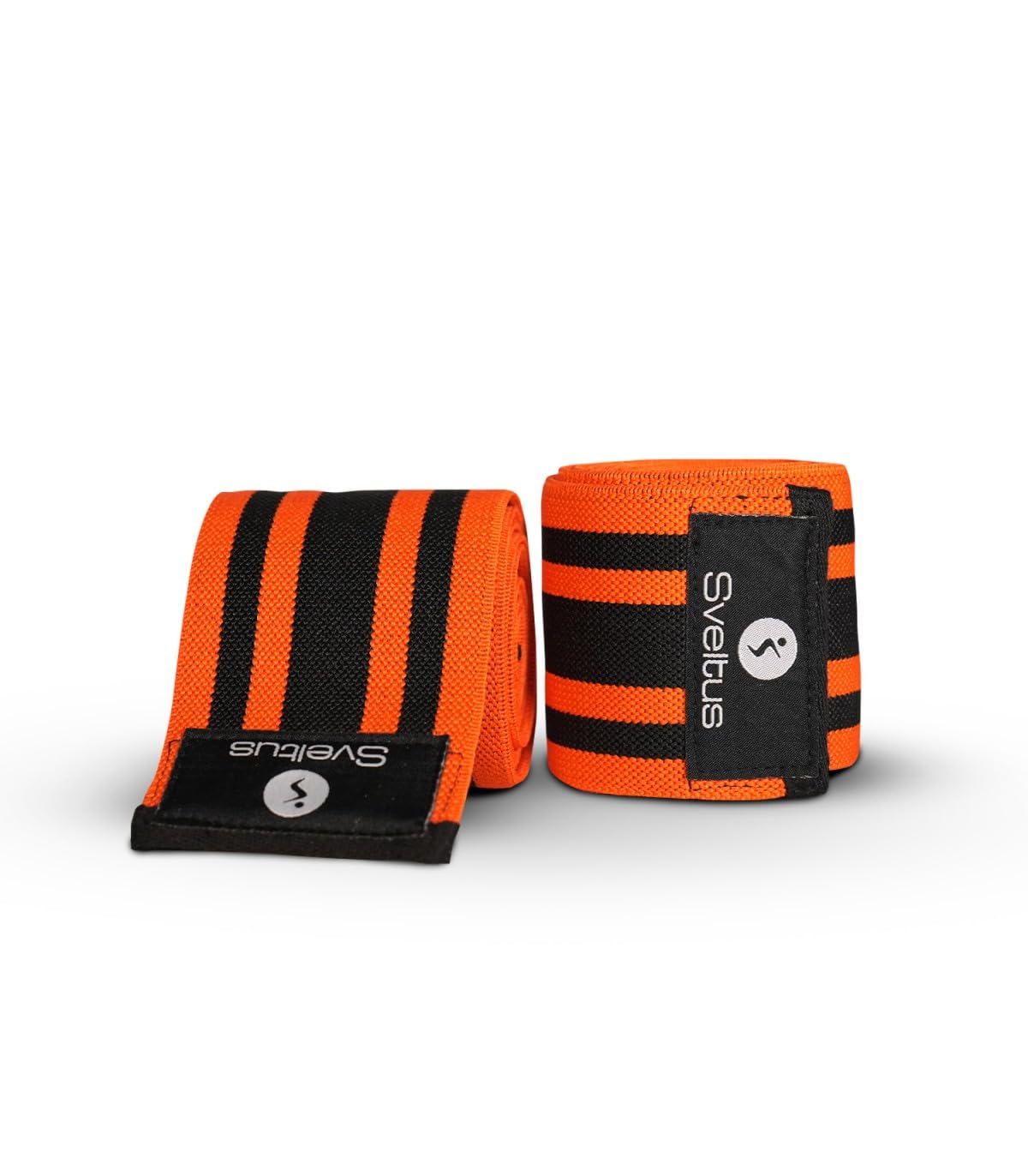 Sveltus Unisex Adult Knee Protection Band, Orange, Black, One Size