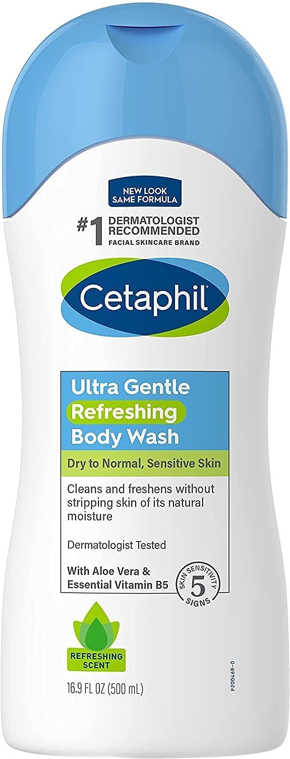 Ultra Gentle Refreshing Body Wash, For Dry to Normal, Sensitive Skin, 16.9oz