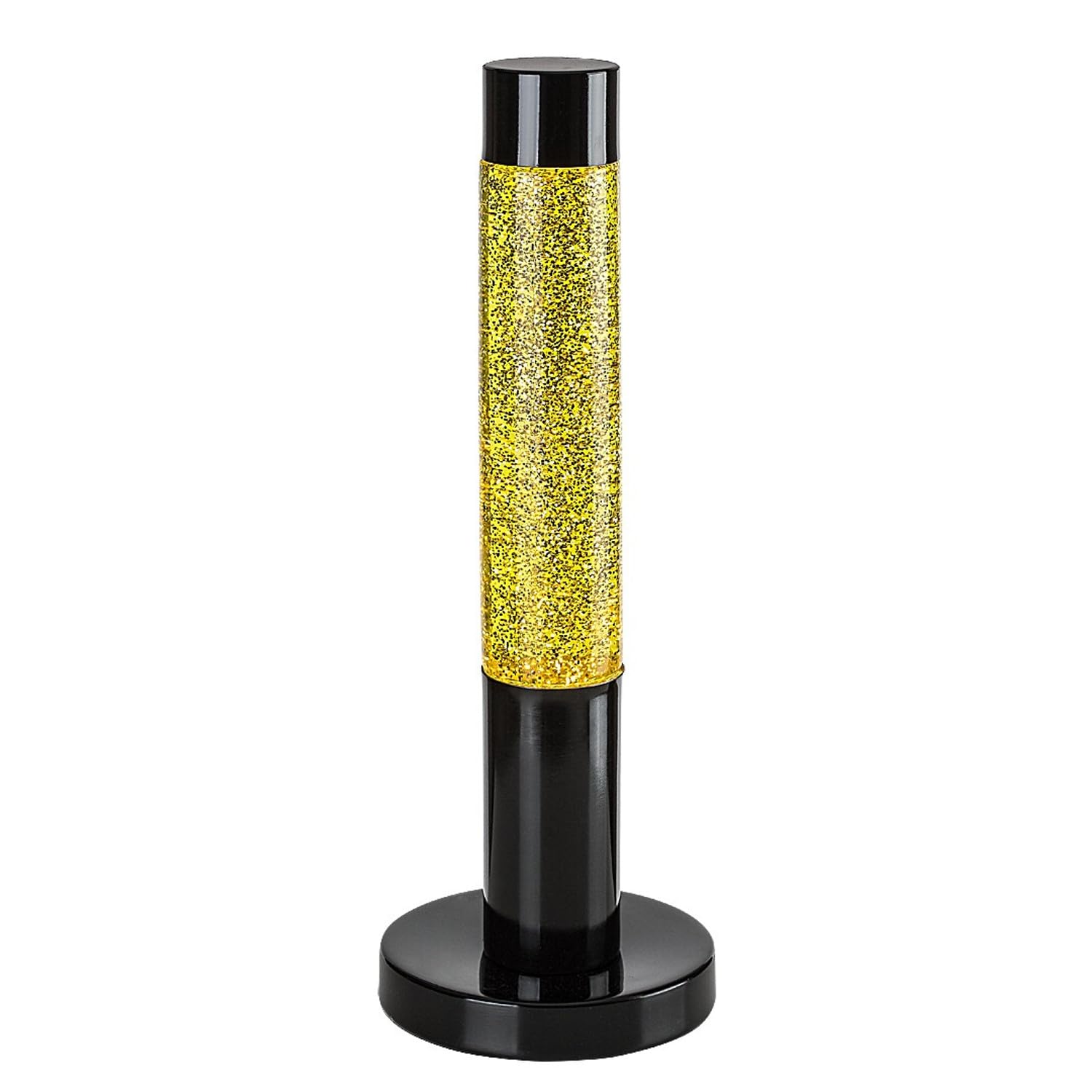 Rabalux Lavastic lampa lawowa LED 25 W, efekt złotego połysku, przezroczyste szkło, czarny metal, ciepłe białe światło 3000 K, dekoracja do salonu i sypialni