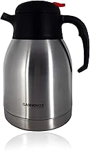 Thermos 2L Stainless Steel Insulated Double Walled Unbreakable for Tea and Coffee Hot and Cold Chrome/Black