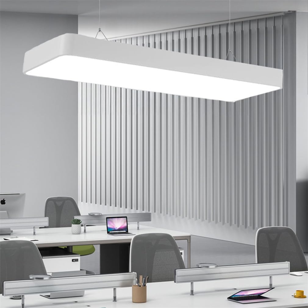 Nowoczesna lampa wisząca LED do kuchni wyspa wisząca LED, 90 cm, białe zimne białe światło blisko sufitu do salonu, jadalni, wyspy kuchennej, przedpokoju, biura