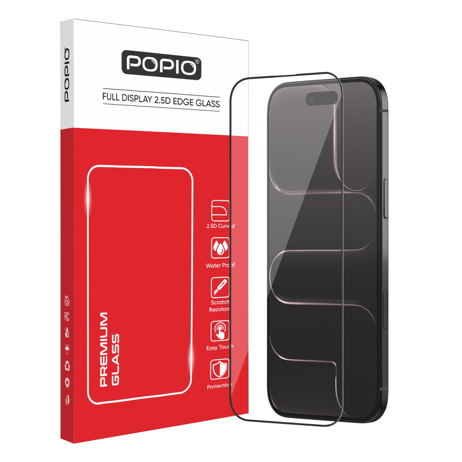 POPIO Military-Grade Gorilla Tempered Glass For iPhone 15 / iPhone 16 | 9H Hardness, Edge-to-Edge, Bubble-Free — Amazon image 13