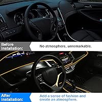 Vista 6 de Luces de tira LED de cable EL, 3/10 pies USB automáticas de neón con borde de costura, kits de iluminación ambiental electroluminiscentes