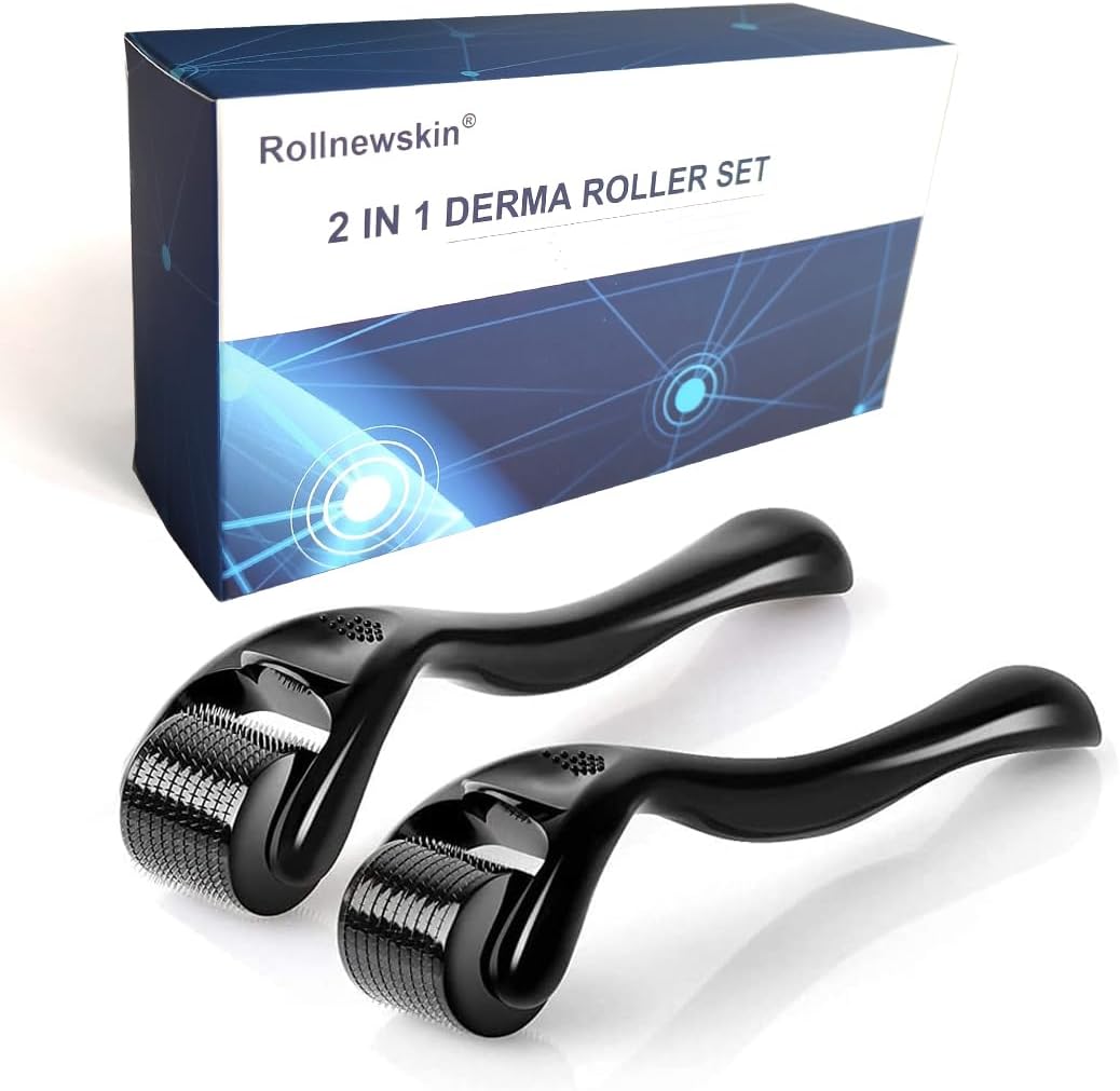 2 Pack Derma Roller Microneedle with 540 Titanium - Micro Needles Tool
