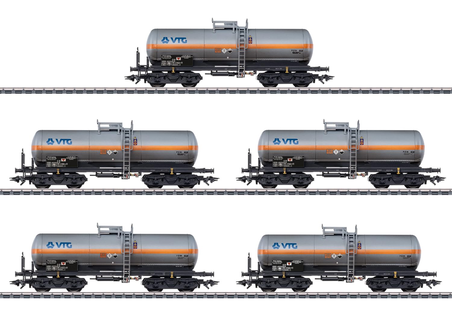 46465 H0 Chlorgaskesselwagen-Set VTG