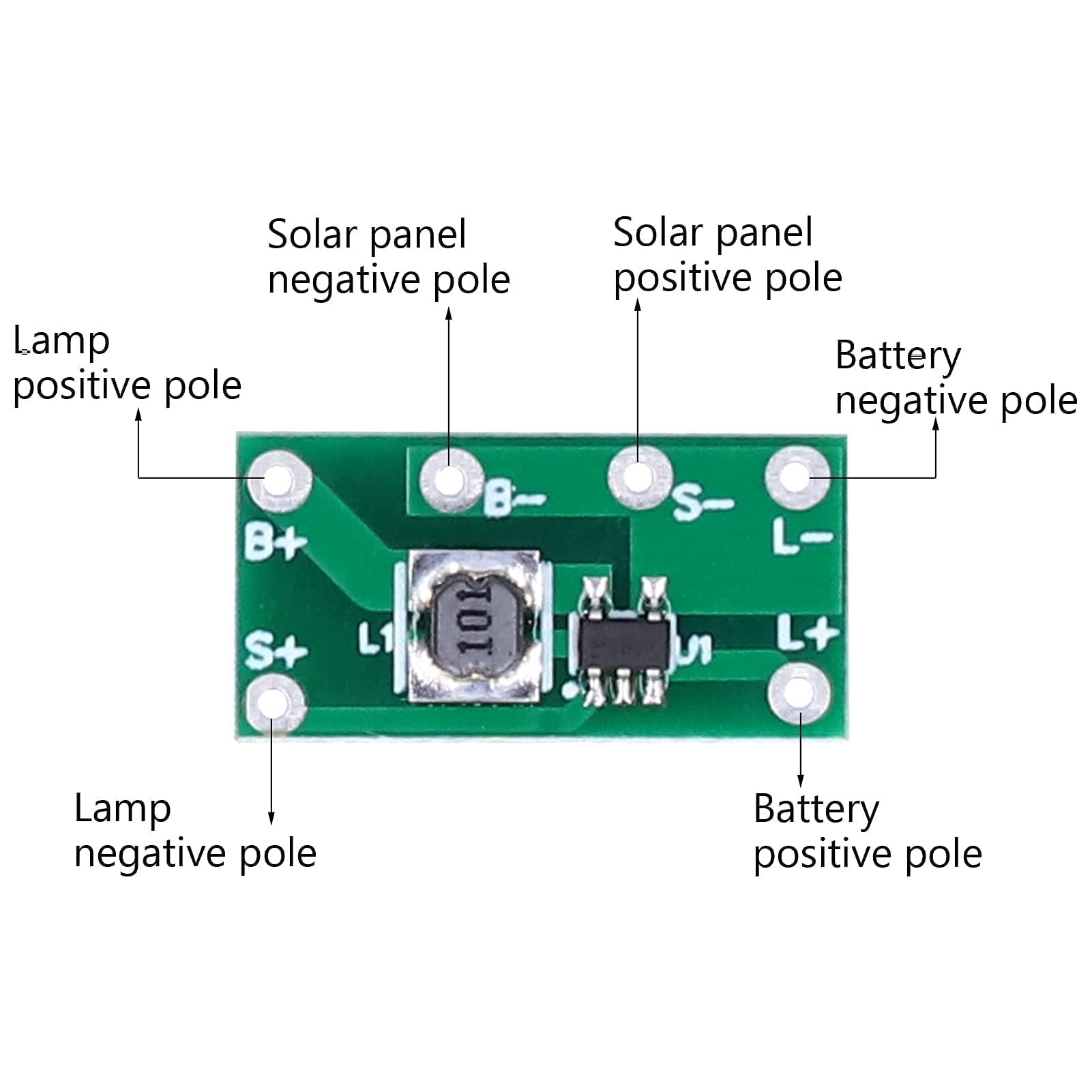 Płytka drukowana do oświetlenia słonecznego, 10 szt. moduł kontrolera solarnego, płytka drukowana do oświetlenia drogowego, na zewnątrz, PCB, bez migania