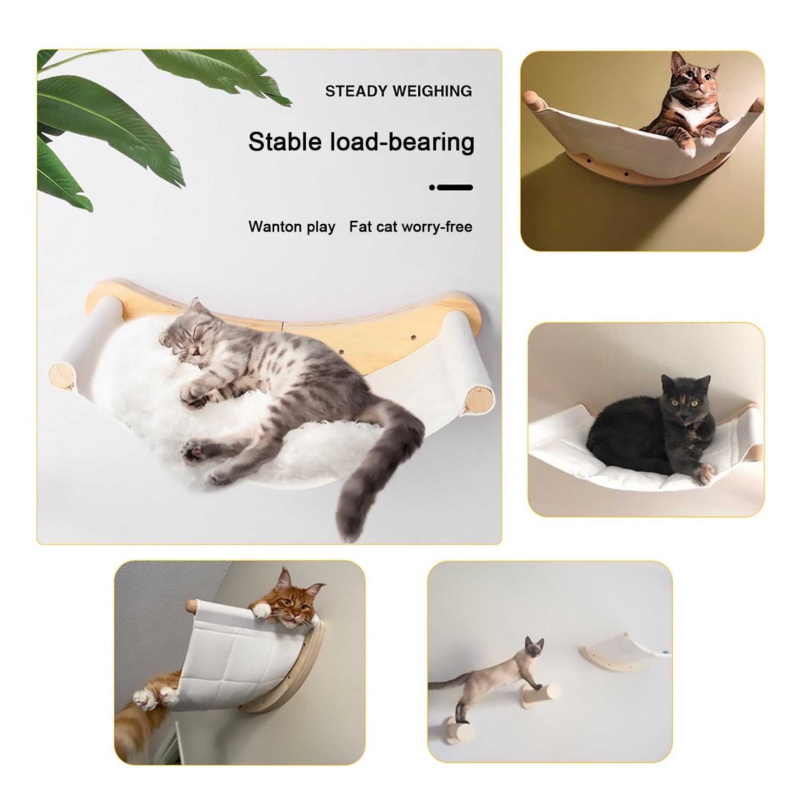 Mobili da parete for gatti, mensola for e trespolo for, mensole fai te for, amaca, gradini, scale(Style1)