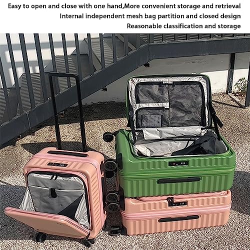 Expandable Spinner Wheel Luggage, Thickened Suitcase with Front Opening, Adjustable Telescopic Pull Rod, Customs Lock,for Traveling4