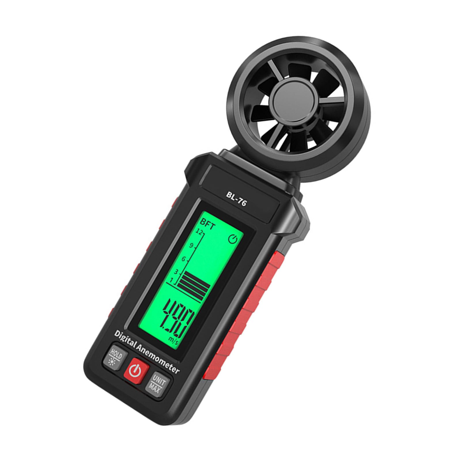 Portable Digital Anemometer Tester Featuring Fast Response Time and Three Color Backlight Display for Wind Accurate Handheld Wind Sensors Device