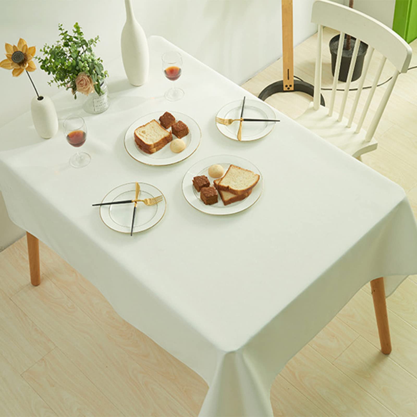 Mantel impermeable amarillo 120 x 120 cm, funda impermeable para banquetes, fiestas y eventos, mantel antimanchas, para uso interior y exterior