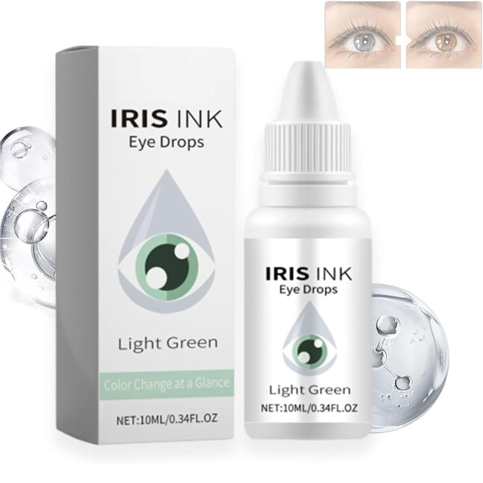 Eye Color Changing Drops, Irisink Pro Eye Drops, Fancy Drops Change Your Eye Color, Irisink Eye Drops, Color Changing Eye Drops, Lighten & Brighten Your Eye Color (Green)