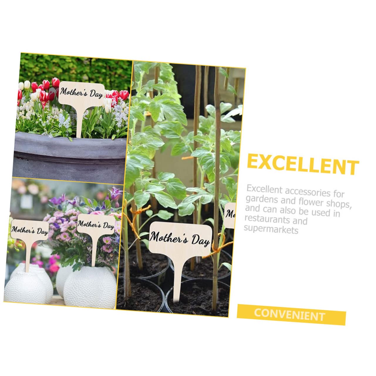 BESPORTBLE 100pièces Étiquettes De Plantes Panneaux Identificateurs Pour Fleurs Et Étiquettes De Jardin Durables Pratiques Pour Pots Et