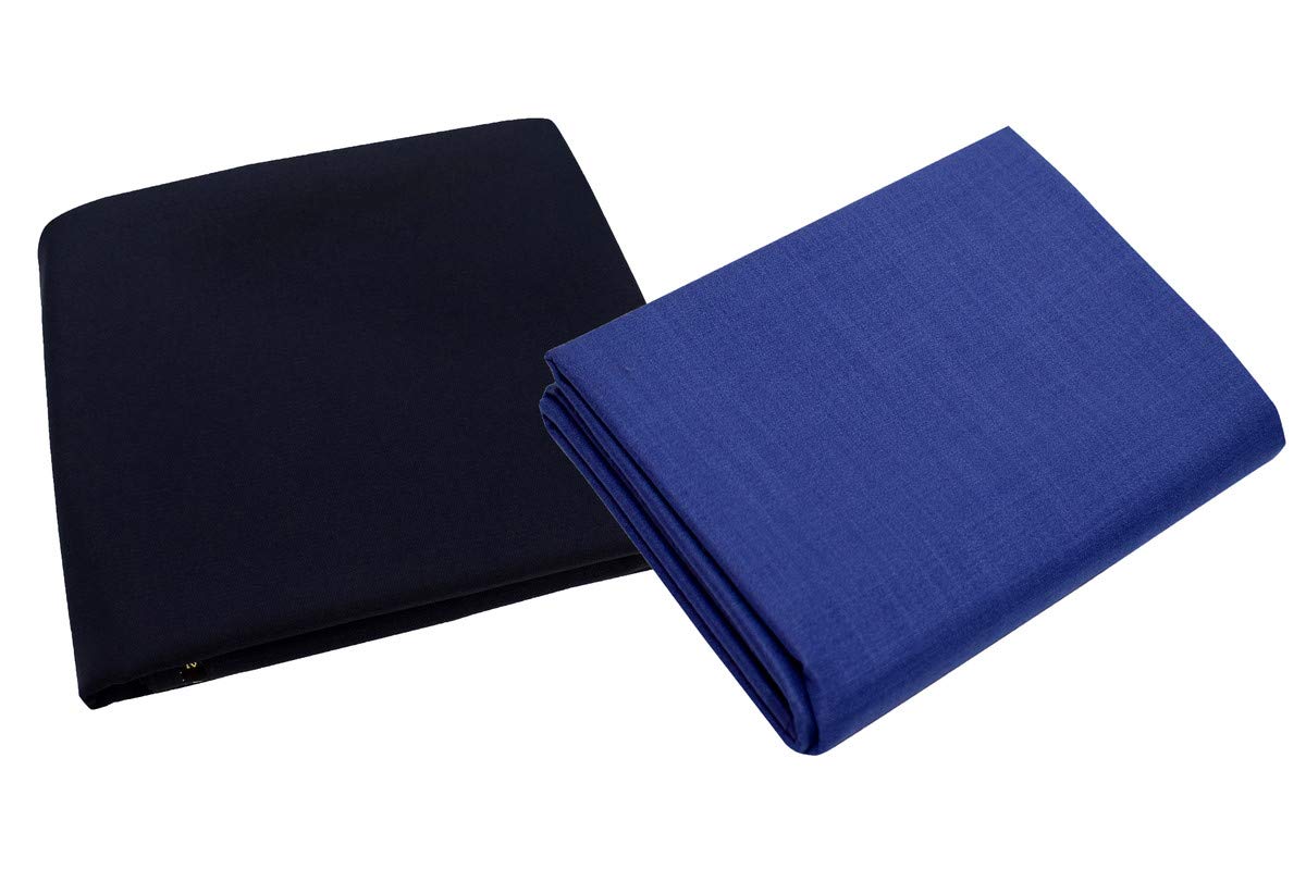 KUNDAN SULZ GWALIOR Men's Poly-Cotton Unstitched Shirt & Trouser Fabric Combo Set (Multicolor; 1.50 & 2.25 Meters) 2