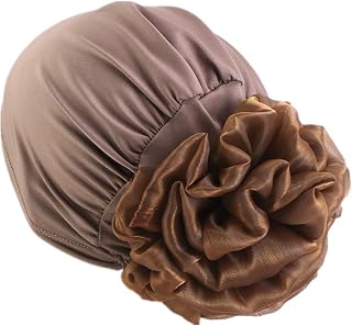 Turban Headwrap Hats for Women - Twist Solid Flower Caps Pre Tied Chemo Beanies Headwear for Cancer Headcover