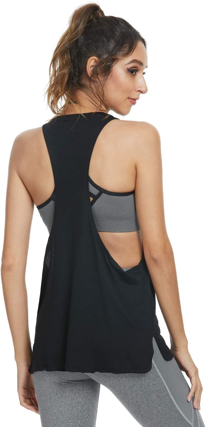Cosy Pyro Workout Tank Tops for Women Lightweight Running Tanks Basic Gym Tops Sleeveless Athletic Yoga Shirts-4 Pack - Image 4
