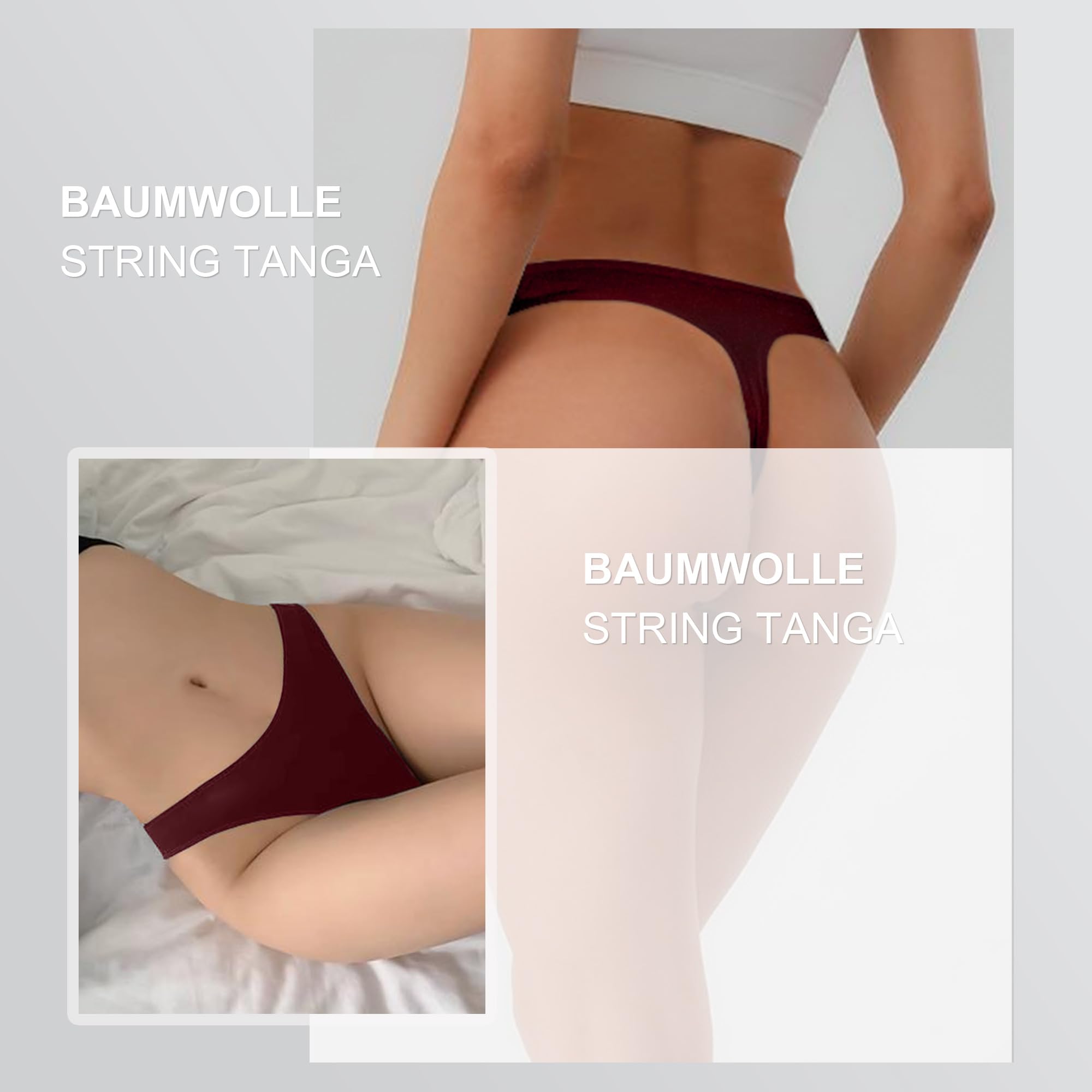 String Thong Womens Cotton String Womens Thong Underwear Women Strings Set Underpants Sexy Briefs Panty Thong Underwear Women Panties Pack Of 6 S-XL product thumbnail 5