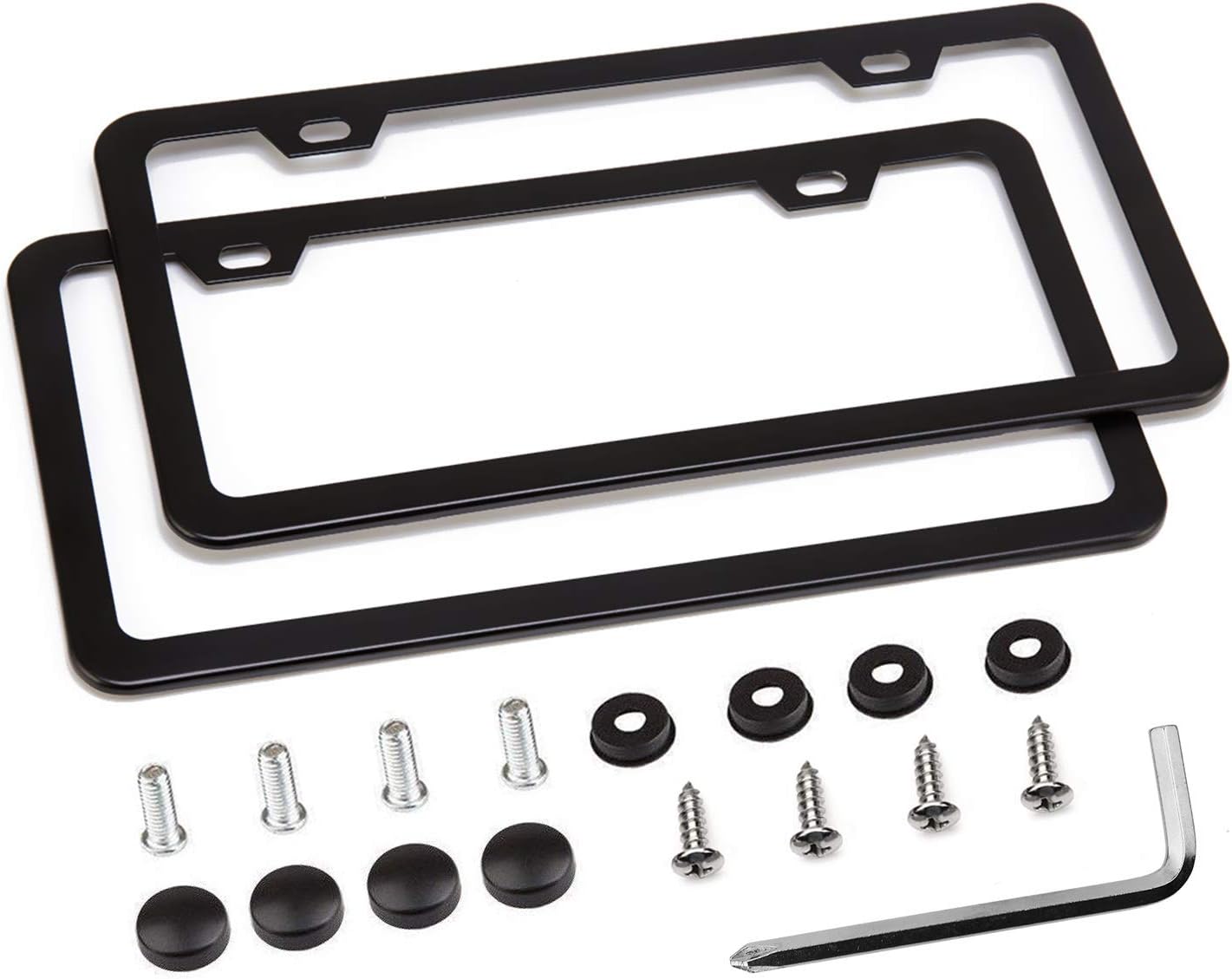 License Plate Frame, Simchoco Black License Plate Frame 2