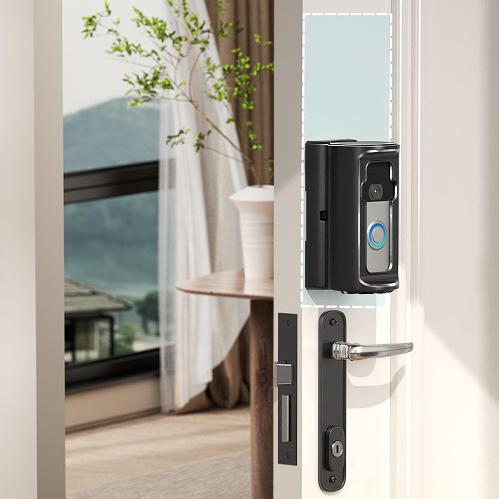 Supporto Antifurto Per Videocitofono - Senza Fori, Adesivo O A Vite Per Ring Doorbell - Foto 6