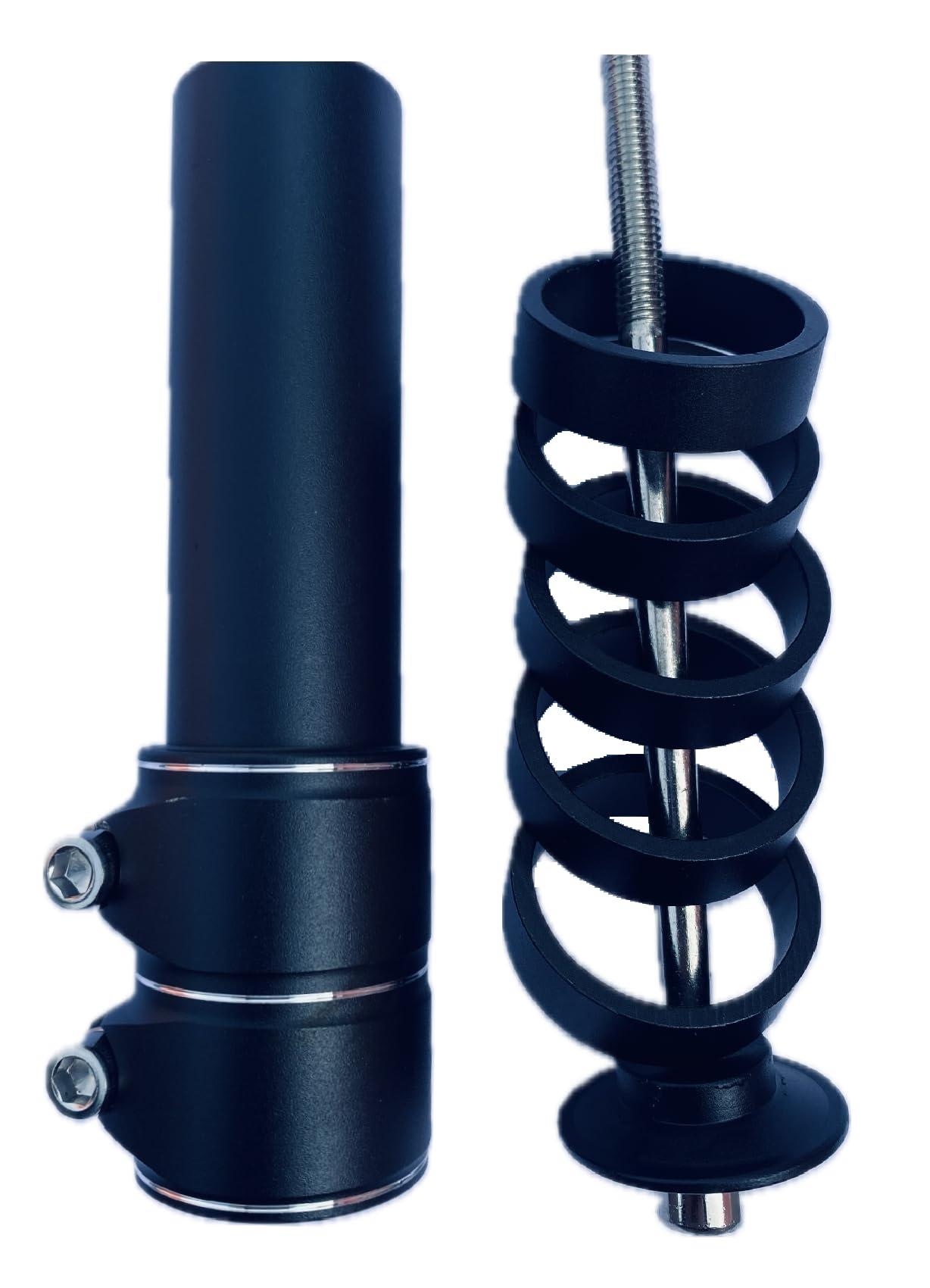 Ilsha® Bike Stem Riser 28.6mm Bicycle Fork Stem Extender Aluminium Alloy Adjustable Handlebar Riser Adapter for Mountain Bike, Road Bike, MTB, BMX, Fixie (1-1/8" Black) (B0CSQC718S) Amazon Price History, Amazon Price Tracker