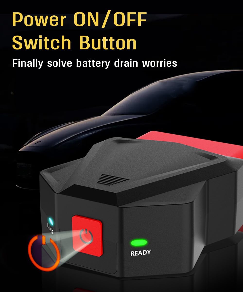 OBD2 Scanner Bluetooth for iOS iPhone Android with Power ON/Off Button to Save Car Battery OBDII Diagnostic Tool Read Clear Codes with Free App - Image 3
