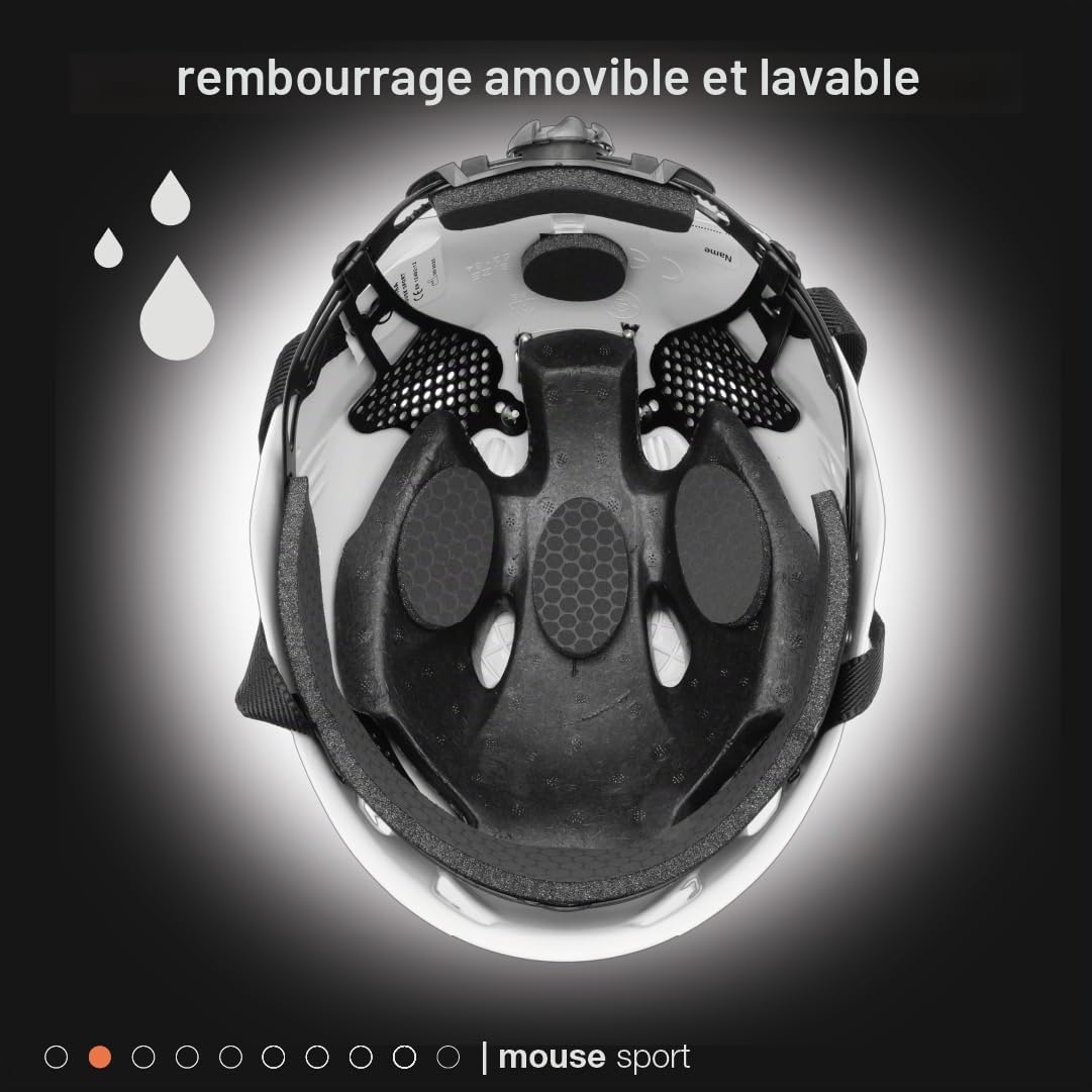 Kong. Mouse Sport. Casque d'escalade, d'alpinisme et de Via ferrata avec Rembourrage intérieur. CE en 12492. Poids: 375g. Taille Unique Ajustable de 52 à 64 cm. Fabriqué en Italie.