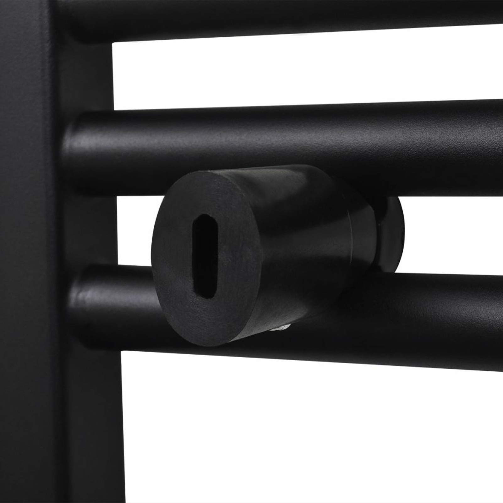Radiador toallero de baño Curvo, Towel Warmer, Toallero para Baños, Toallero Secador, Negro 480 x 480 mm