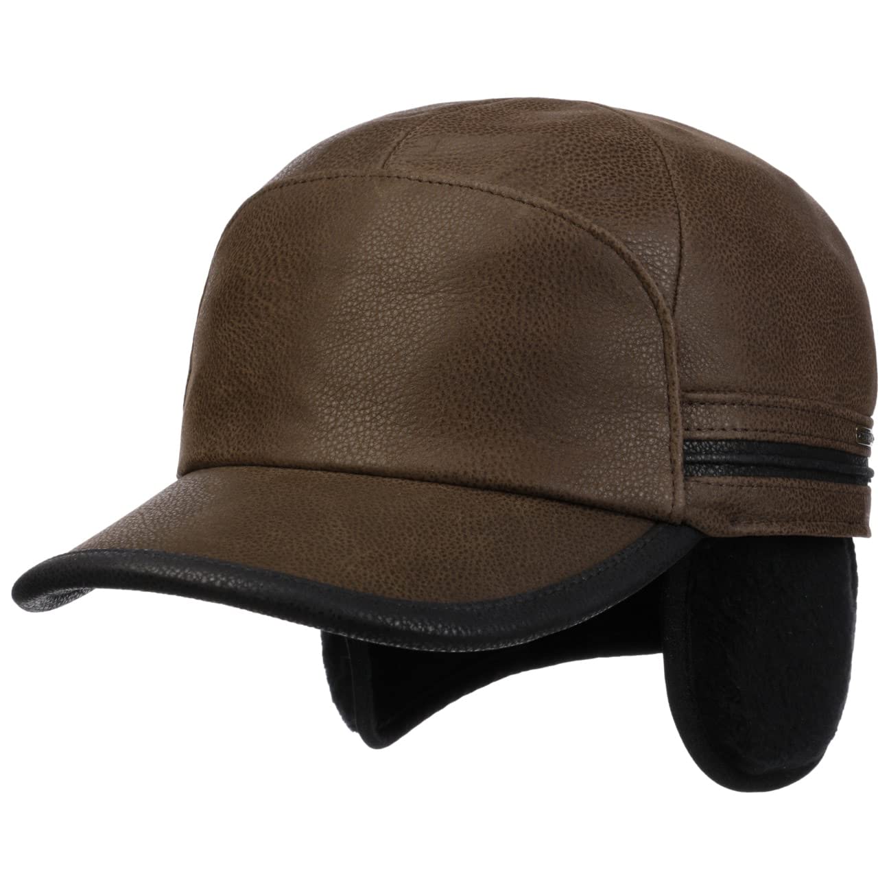 Stetson Byers Leather CapMężczyźni - czapka z daszkiem na zime ear flap cap baseball Zamknięte tyłu, daszkiem, nausznikami, podszewką Zima jesień-zima