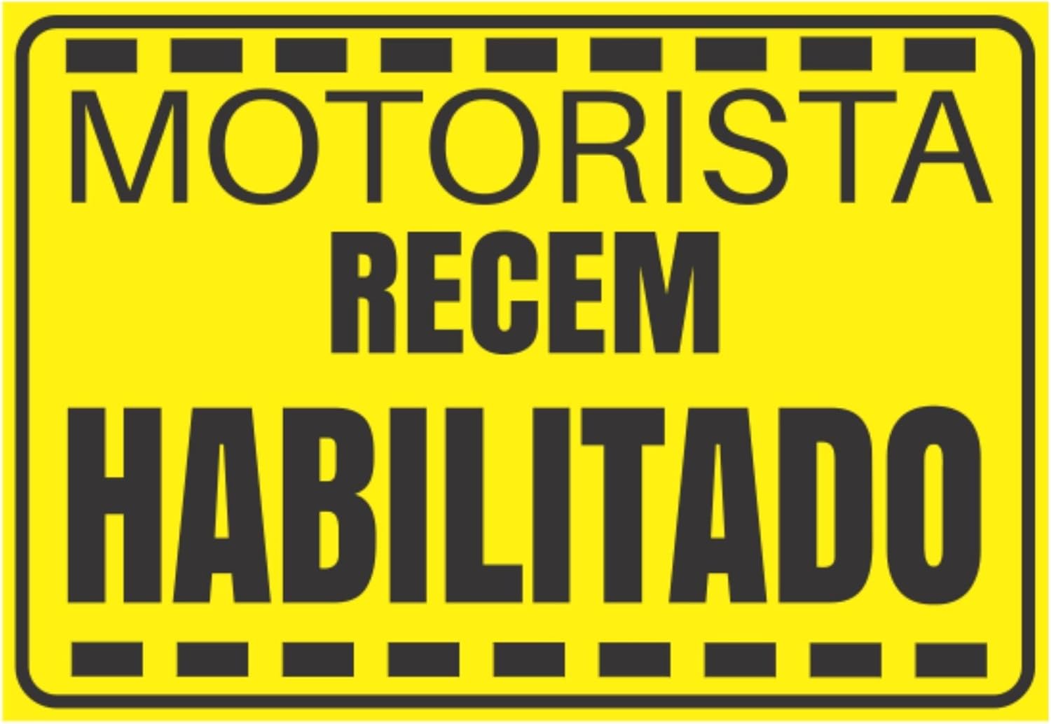 Motorista Recem Habilitado Adesivo 13X19cm Automotivo