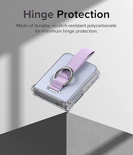 Miniatura 8 de Ringke Bisagra de anillo delgada correa + anillo integrada compatible con Samsung Galaxy Z Flip 4 5G (2022), protección mejorada de bisagra,