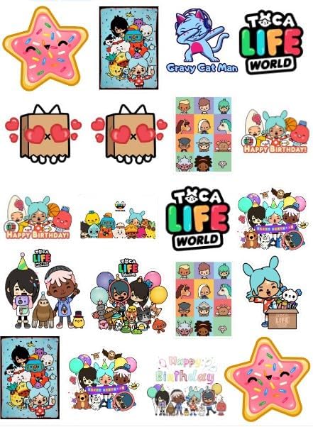20 Pcs Value Pack Toca Decal Boca Sticker World Waterproof Vinyl Aesthetic SUV Truck Colorful Laptop Bike Car Luggage Skateboard Water Bottle Guitar Windows Bumper Tumbler