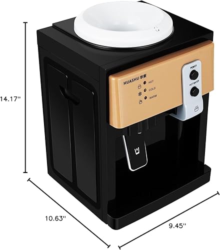 Miniatura 10 de Dispensador de agua eléctrico para encimera de mesa, máquina de agua potable fría y caliente de alta calidad, con carga superior, mini dispensador