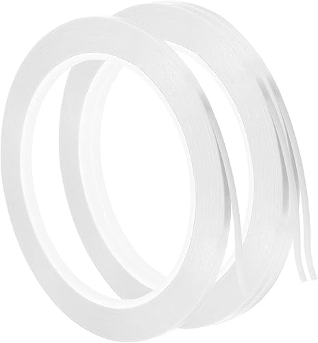 PATIKIL Cinta de pizarra blanca de 18 pulgadas, paquete de 3 cintas finas de borrado en seco para marcado gráfico de arte de bricolaje, color blanco