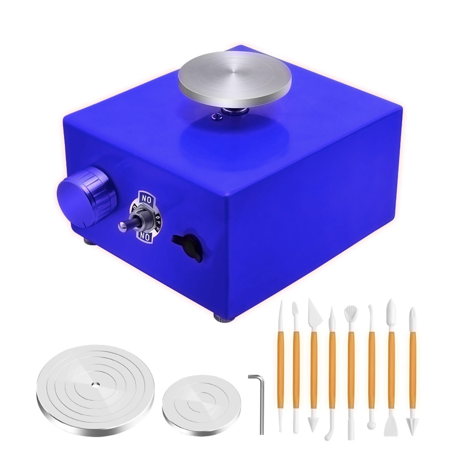 Jvddi 02 Pakjel Electric Pottery Wheel Machine With Detachable Abs Basin 13Cm Pottery Plate For Ceramic Working Clay Crafts Diy Hand Tools (Color : )