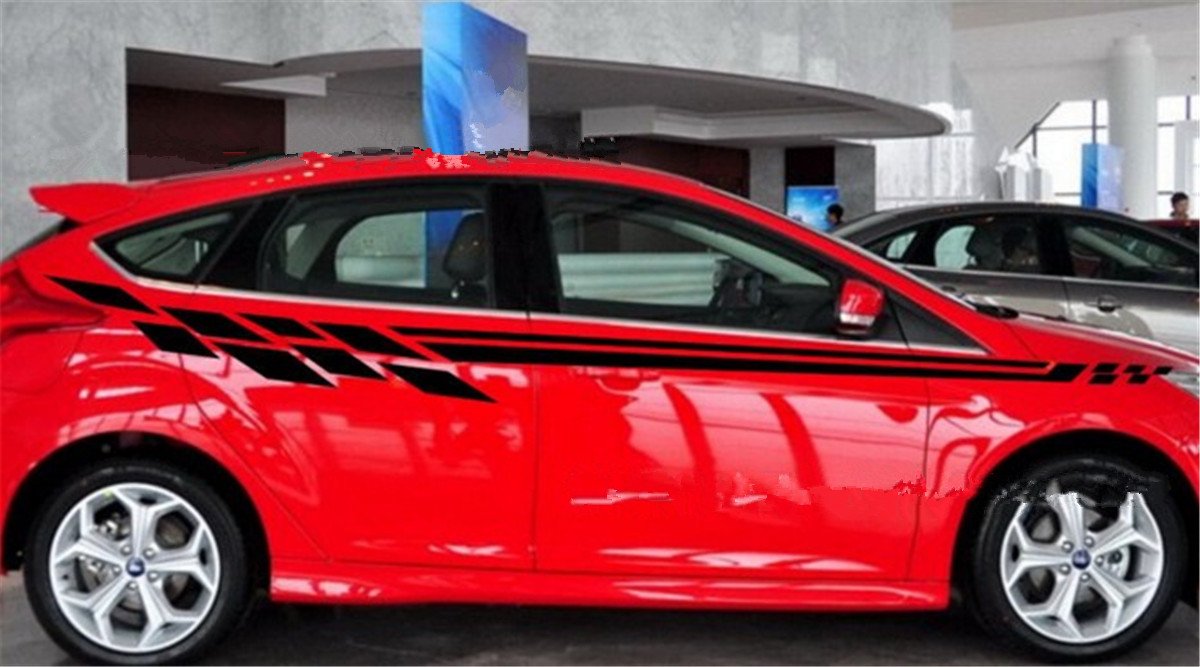 Fochutech 1 Set Car Auto Body Sticker Grid SelfAdhesive Side Truck